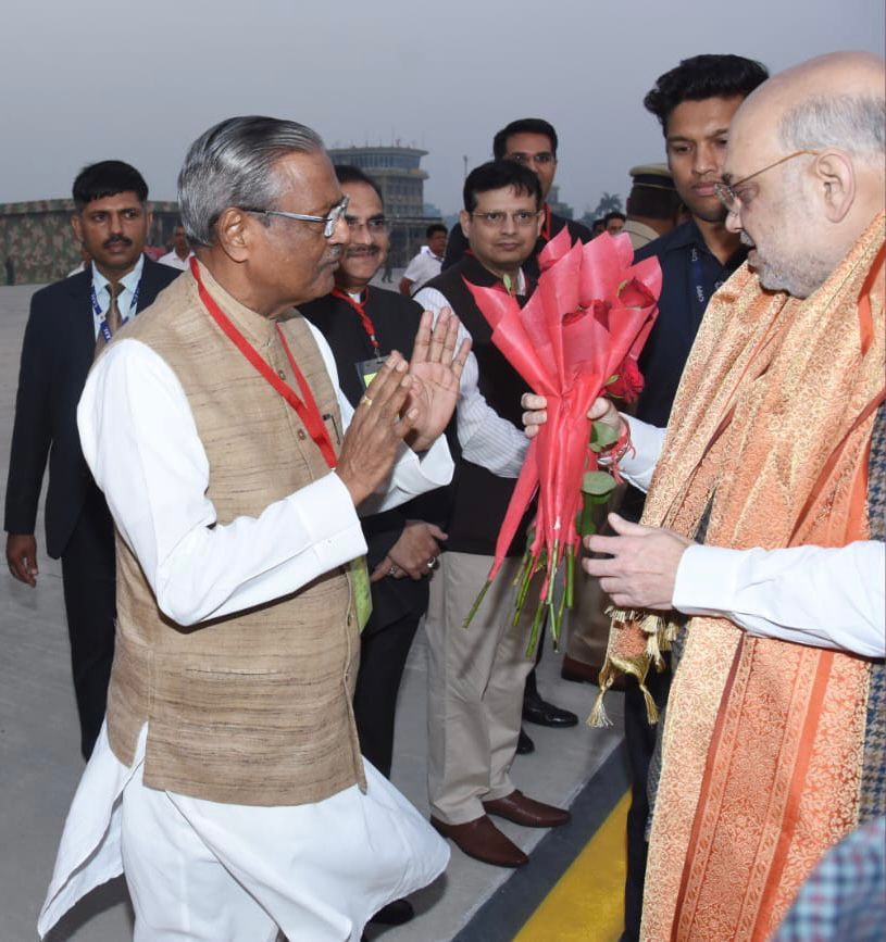 Welcomed Sh Amit Shah Ji, the Hon’ble Home Minister of India, on his way back to Delhi from Himachal Pardesh,at Chandigarh Airport