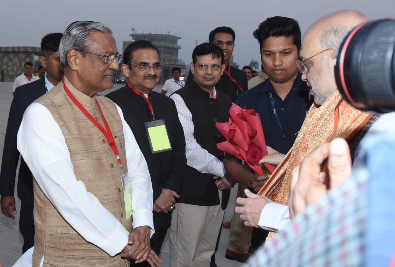 Welcomed Sh Amit Shah Ji, the Hon’ble Home Minister of India, on his way back to Delhi from Himachal Pardesh,at Chandigarh Airport