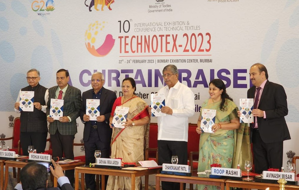 वस्त्र मंत्रालय का प्रमुख कार्यक्रम ‘टेक्नोटेक्स 2023: भारतीय तकनीकी वस्त्र@2047 की कल्पना’, कार्यक्रम मुंबई में 22 से 24 फरवरी 2023 तक आयोजित किया जाएगा