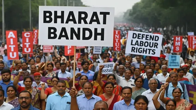 नई श्रम संहिता के खिलाफ देशभर में हड़ताल, बैंकिंग से लेकर कोयला खनन तक प्रभावित