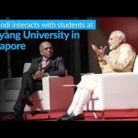 PM Modi interacts with students at Nanyang University in Singapore | PMO